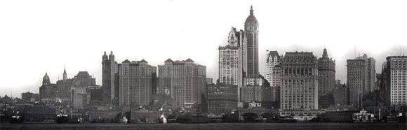 Панорама Манхеттена приблизительно 1913-14 год