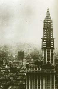 Остов башни во время строитешльства